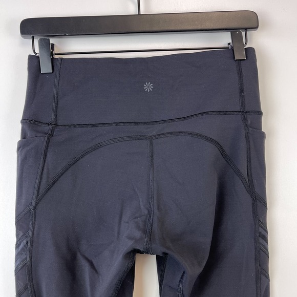 Athleta (S) Up For Anything Mesh 7/8 Training Leggings Mid-Rise 25” Black - Picture 6 of 11